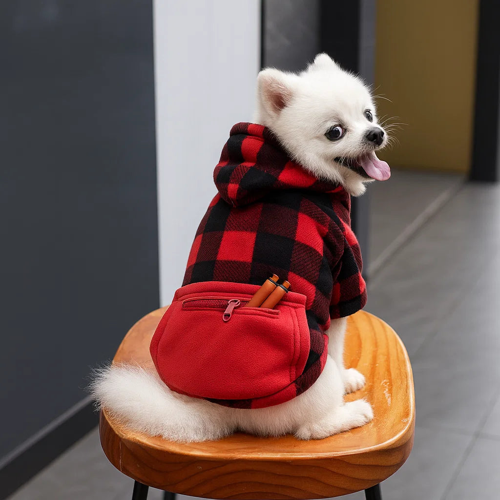 Reversible Plaid Winter Coat for Dogs - Warm & Stylish