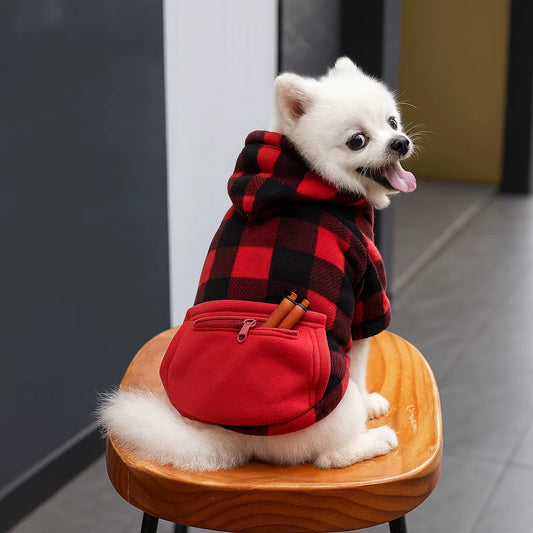 Reversible Plaid Winter Coat for Dogs - Warm & Stylish