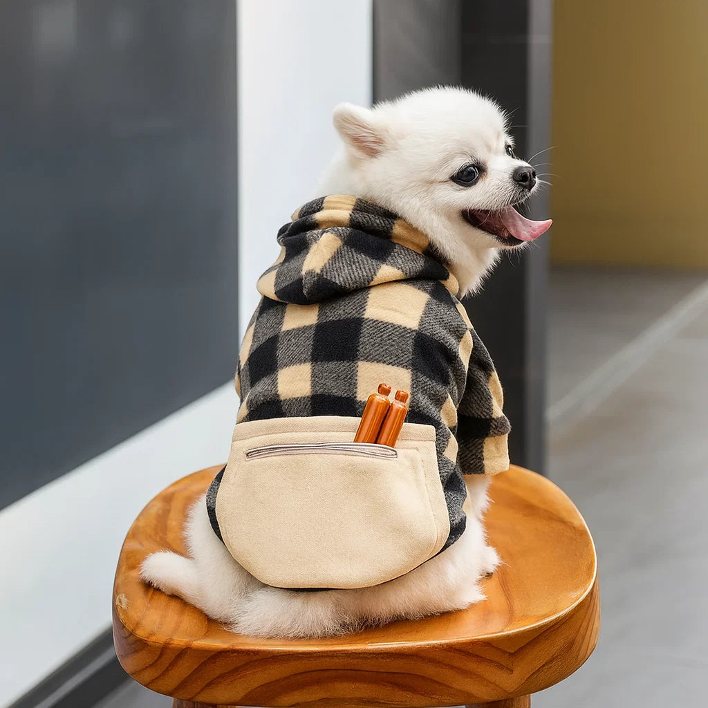 Reversible Plaid Winter Coat for Dogs - Warm & Stylish