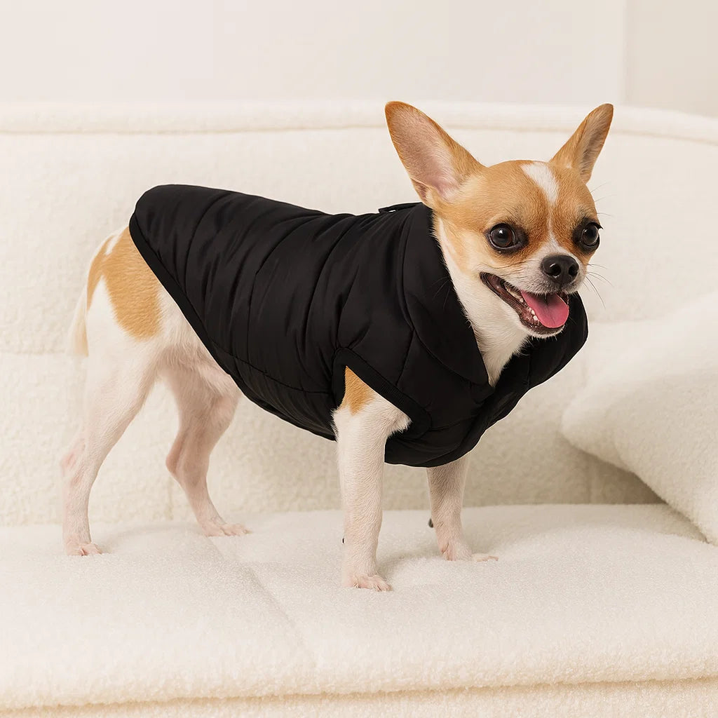 Cozy Fleece Dog Hoodie with D-ring for Winter