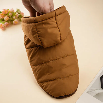 Cozy Fleece Dog Hoodie with D-ring for Winter