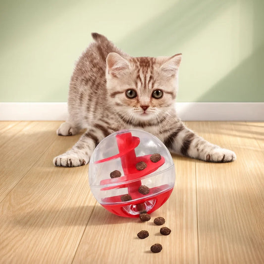 Interactive Cat Treat Dispensing Puzzle Ball