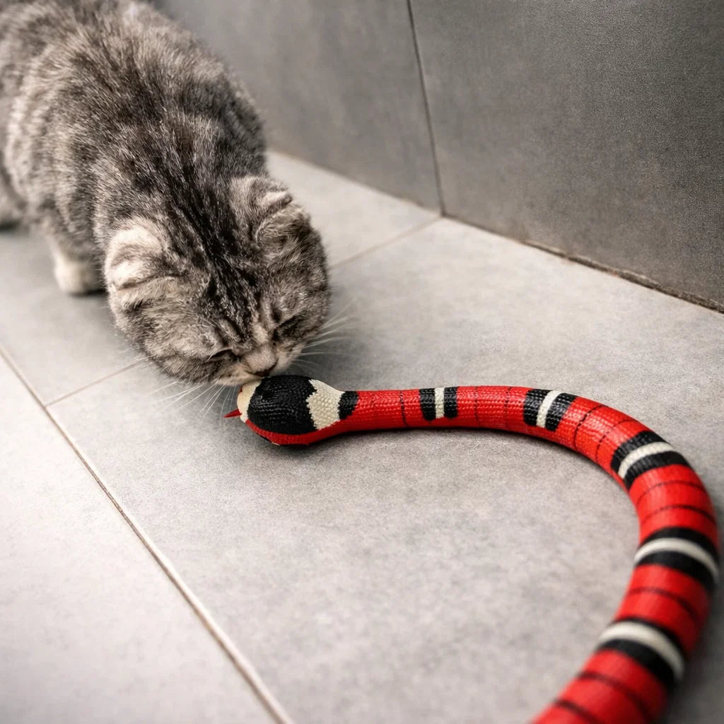 Interactive USB Rechargeable Snake Cat Toy
