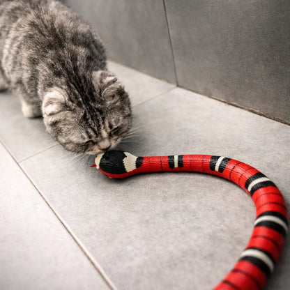 Interactive USB Rechargeable Snake Cat Toy