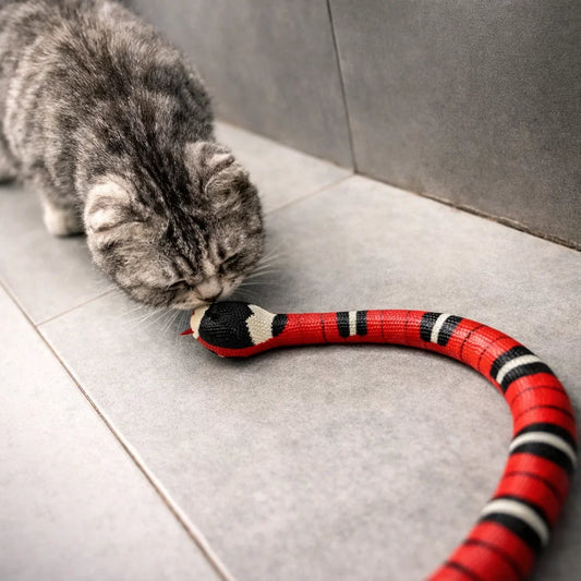 Interactive USB Rechargeable Snake Cat Toy