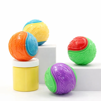 Interactive Squeaky Dog Balls - Set of 6 for Teeth Cleaning