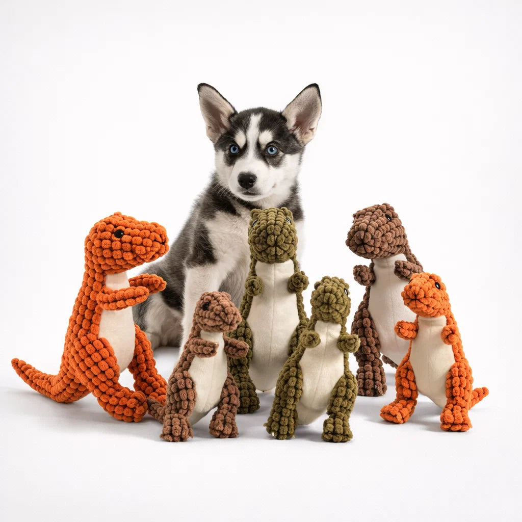 Interactive Dinosaur Pet Chew Toy - Vocal & Dental Health