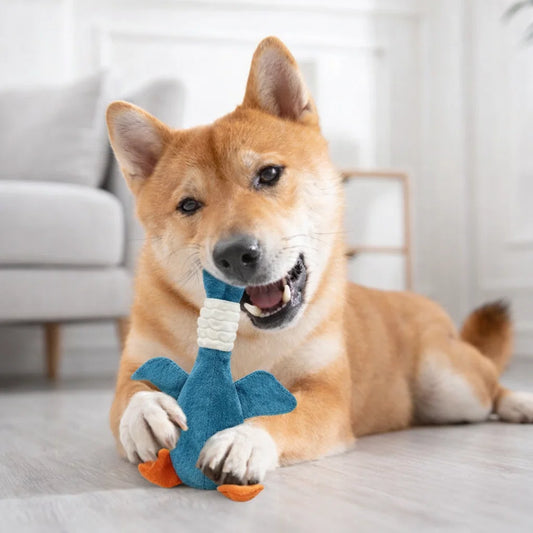 Interactive Goose Sound Plush Toy for Pets