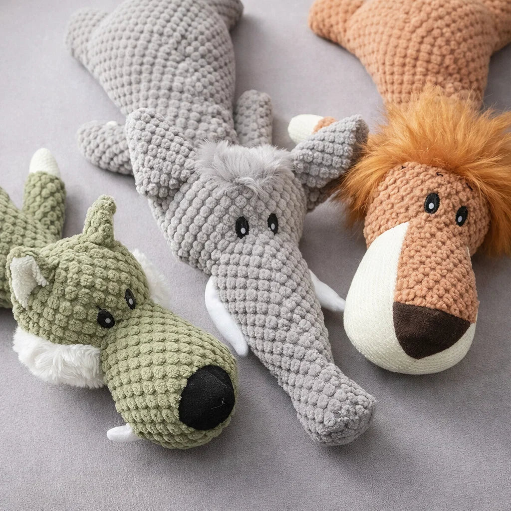Durable Plush Squeak Toys for Large Dogs