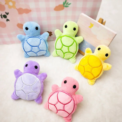 Mini Turtle Plush Chew Toy for Puppies