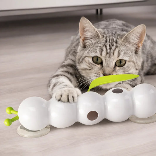 Smart Interactive Caterpillar – USB Rechargeable Cat Toy with Touch Sensor