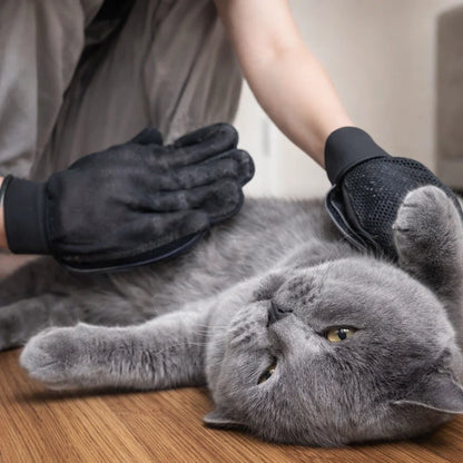 Silicone Pet Grooming Gloves for Easy Hair Removal