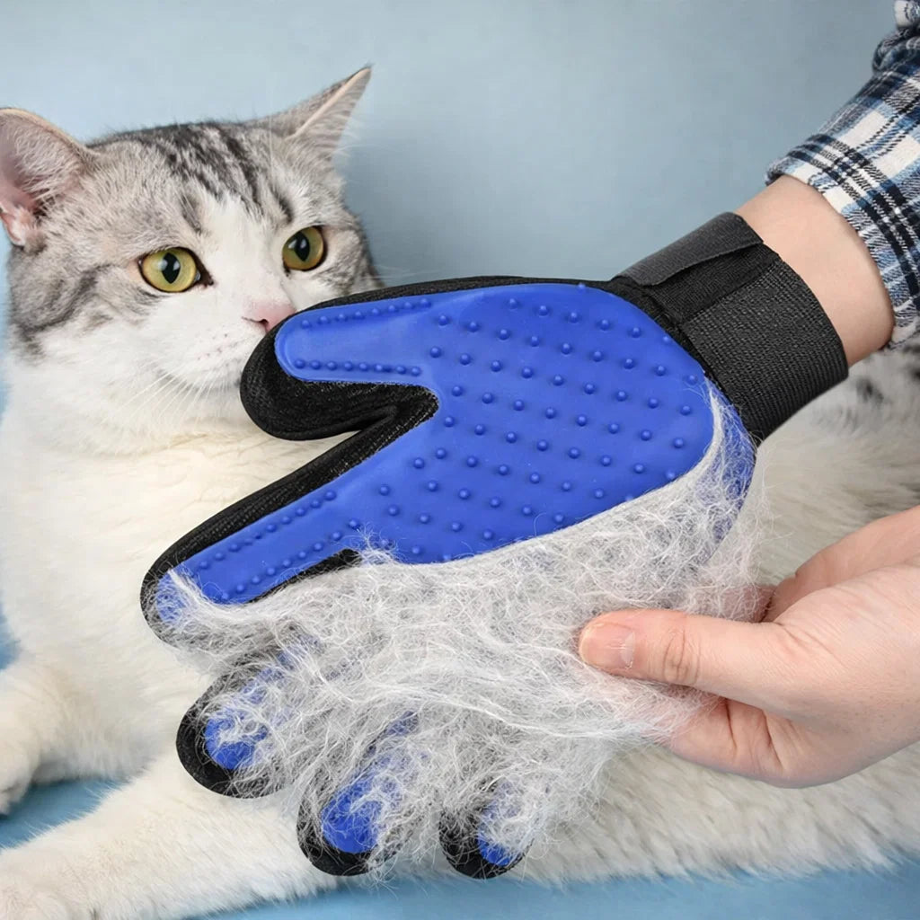 Silicone Pet Grooming Gloves for Easy Hair Removal