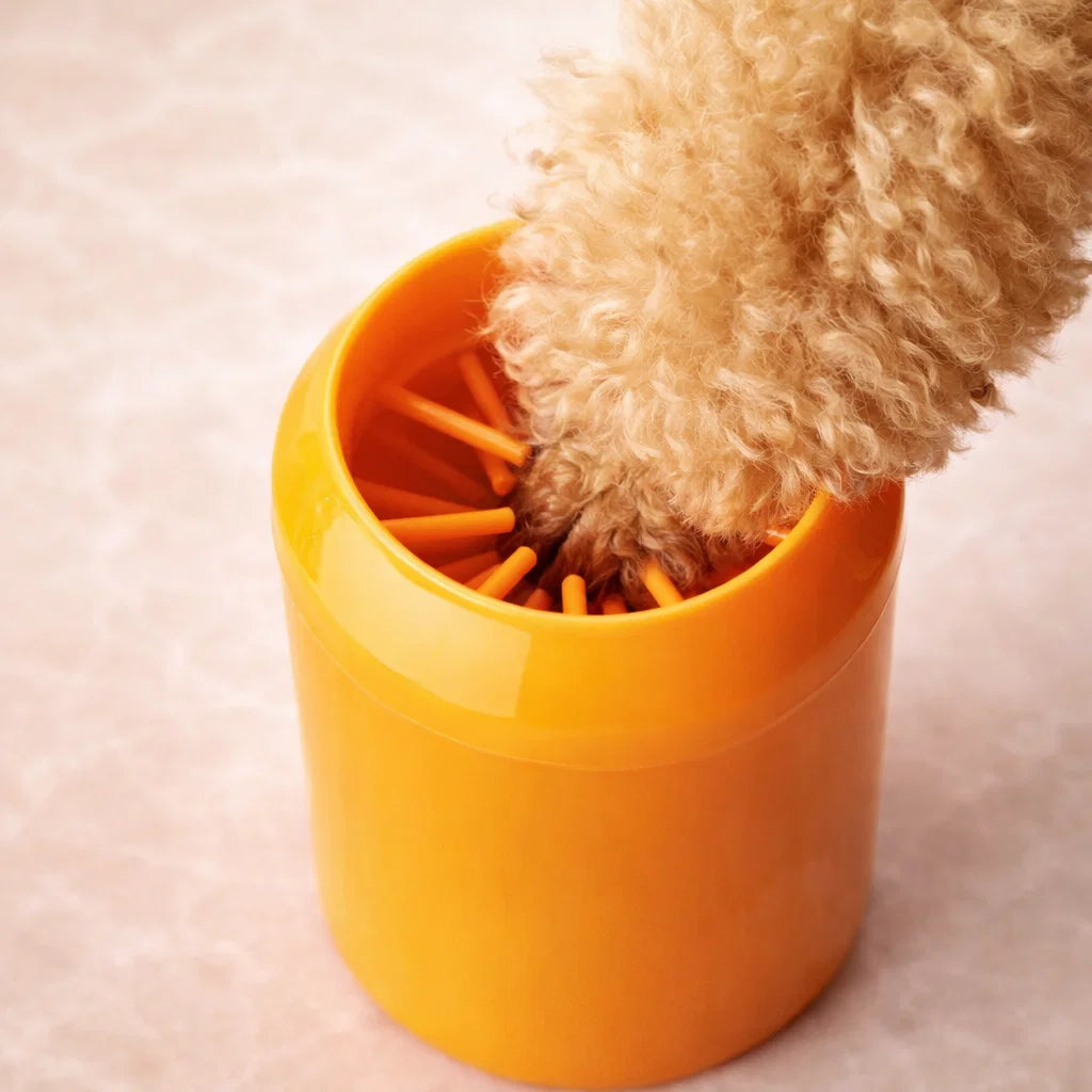 Portable Pet Paw Cleaner with Soft Silicone Brush