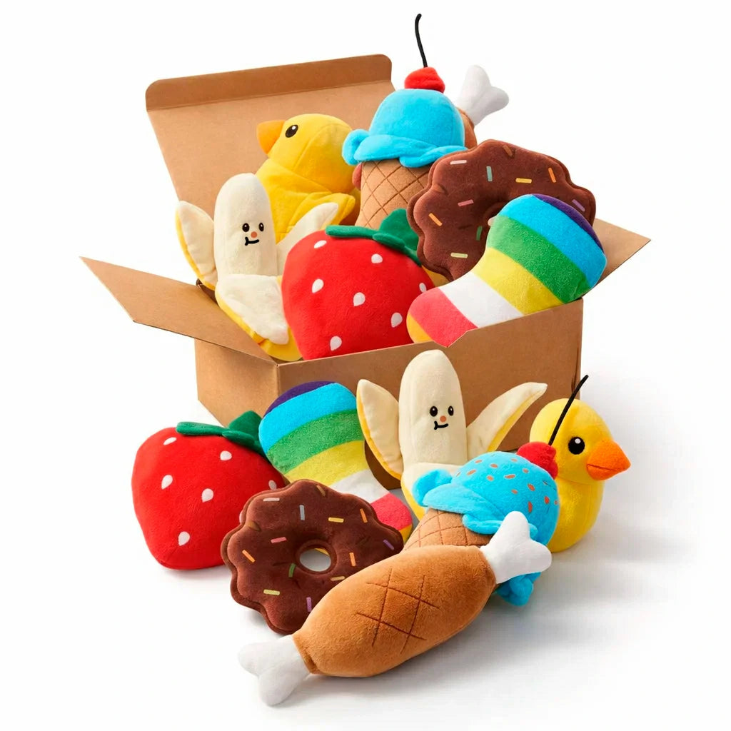 Irresistible 7-Piece Plush Puppy Toy Set