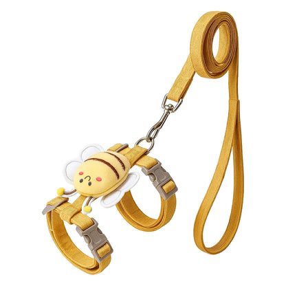 Bee-Themed Cat Harness & Leash Set - Adjustable & Comfortable