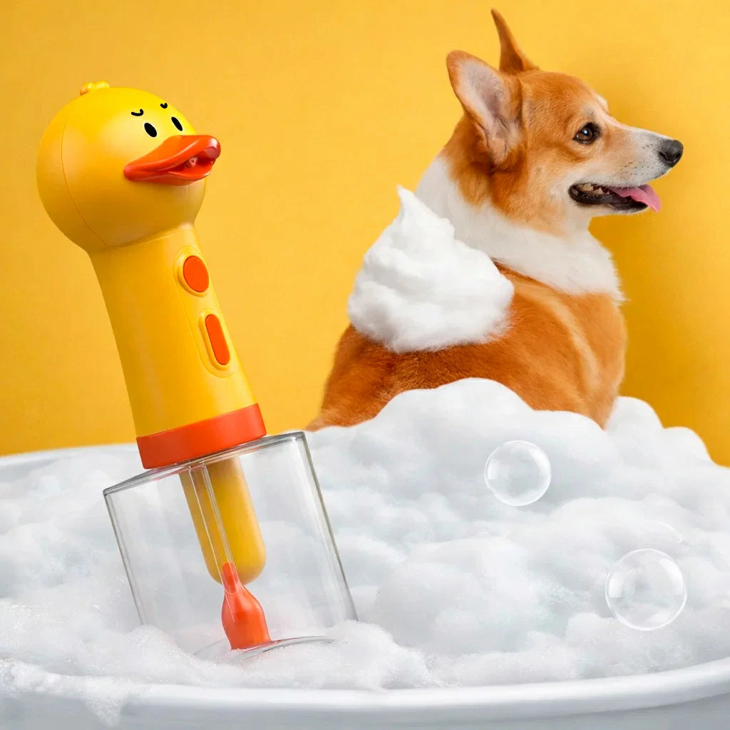 Automatic Pet Bathing Foam Dispenser - USB Rechargeable