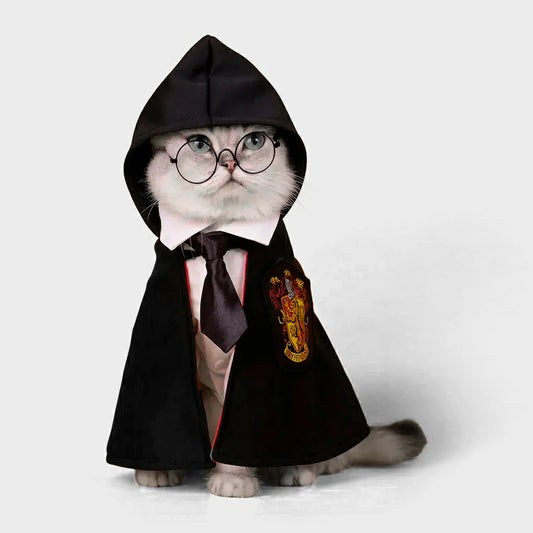 Pet Wizard Cape - Magic Academy Cosplay Costume for Dogs & Cats