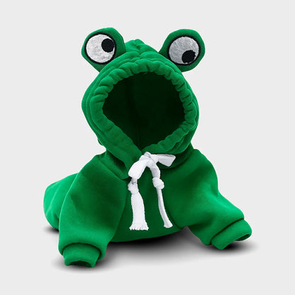 Adorable Frog Pet Hoodie for Small & Medium Dogs - Cozy & Fun