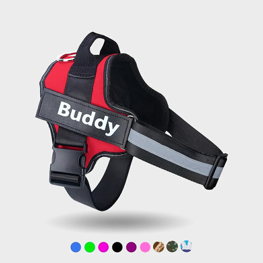 Customizable No Pull Reflective Dog Harness