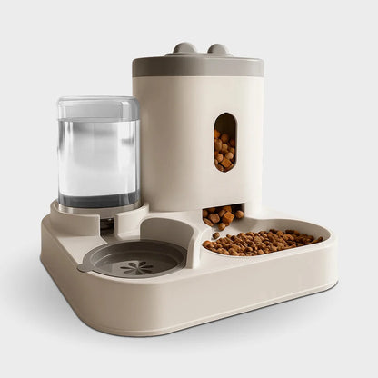 2-in-1 Automatic Gravity Pet Feeder & Water Dispenser for Dogs & Cats
