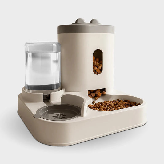 2-in-1 Automatic Gravity Pet Feeder & Water Dispenser for Dogs & Cats