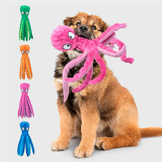 Interactive Octopus Plush Chew Toy for Dogs