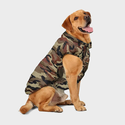 Waterproof Camouflage Winter Coat for Large Dogs