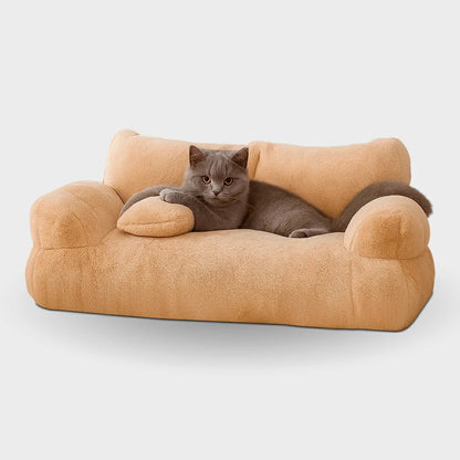 Cozy Plush Cat Sofa Bed - Winter Warmth for Pets