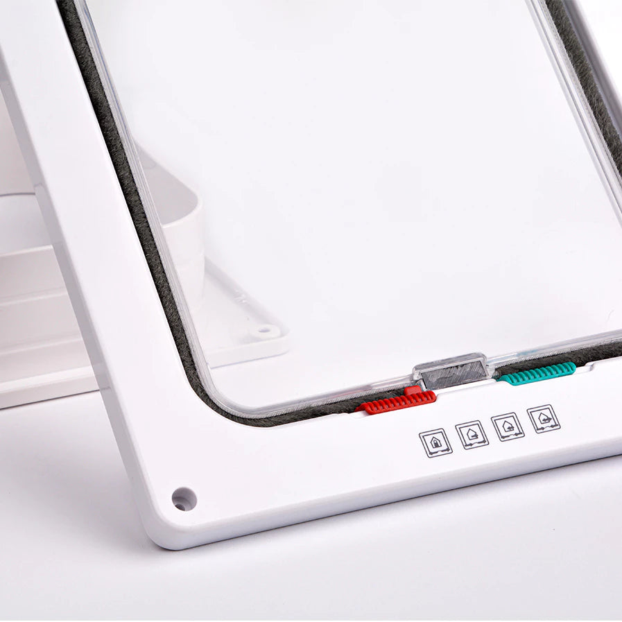 Magnetic Cat Door with 4-Way Lock for Safe Pet Access