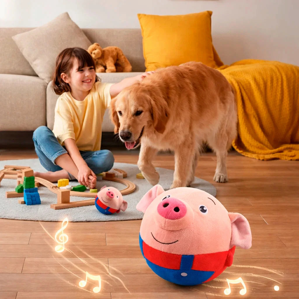 Interactive Plush Bouncing Toy for Dogs