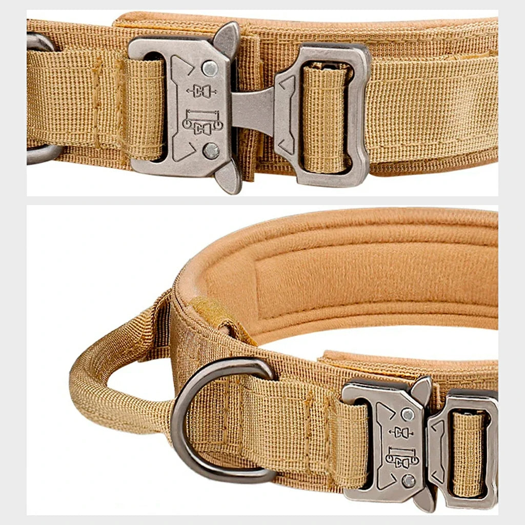 Tactical Nylon Dog Collar with Metal Buckle for Training
