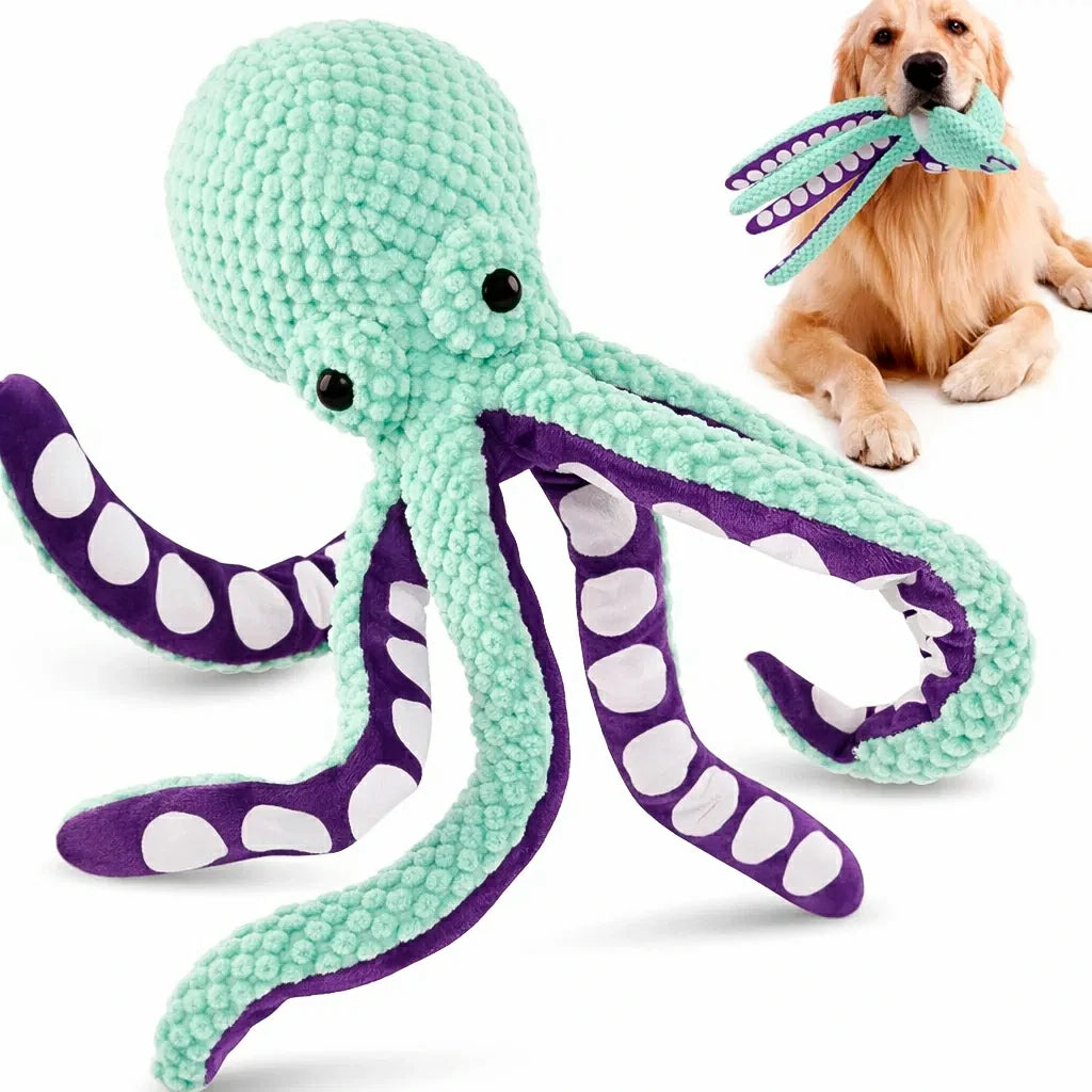 Interactive Plush Octopus Toy for Dogs