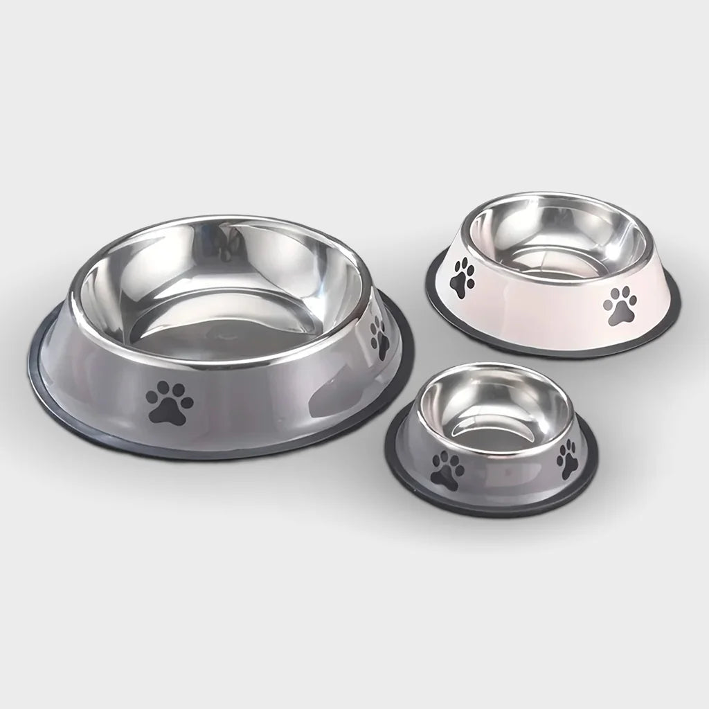 Premium Stainless Steel Pet Feeding Bowl - Anti-Slip Design