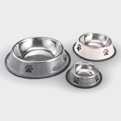 Premium Stainless Steel Pet Feeding Bowl - Anti-Slip Design