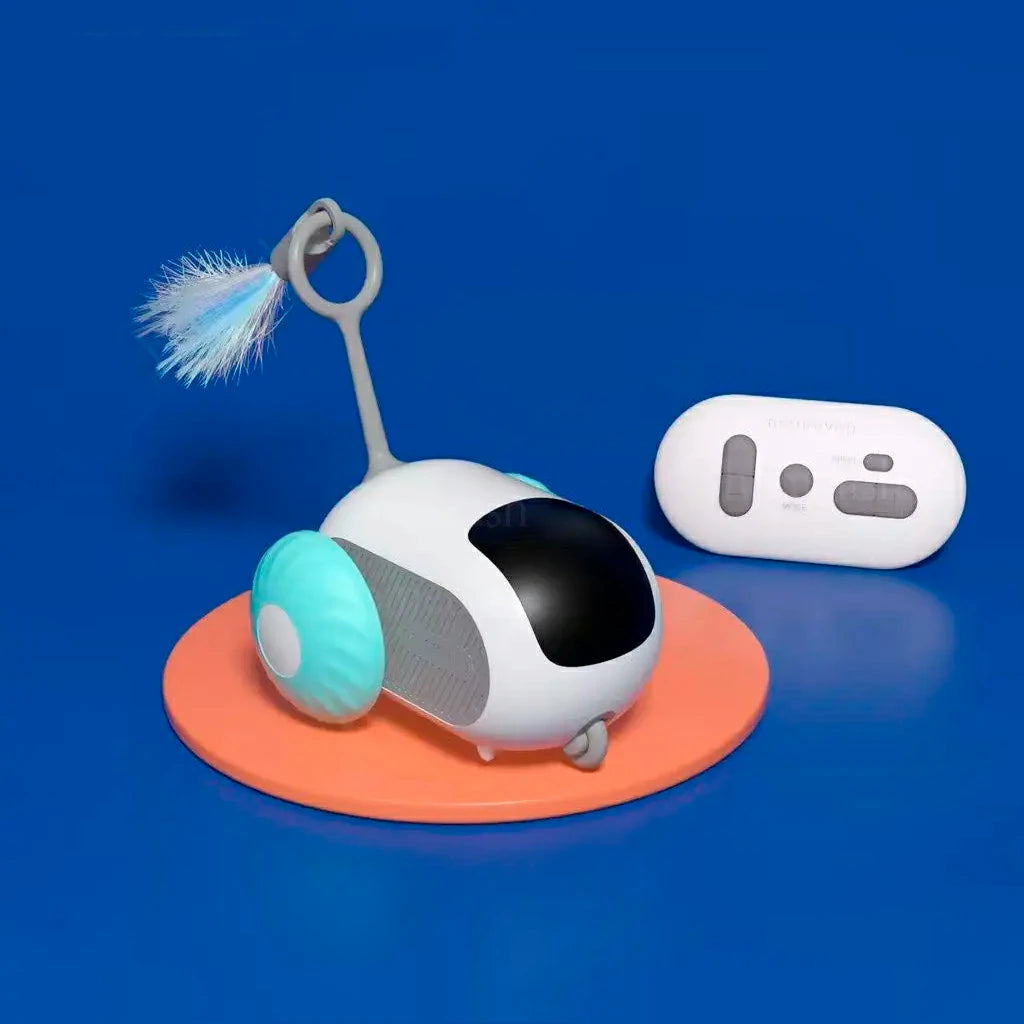 Interactive Smart Cat Toy Car with Remote Control