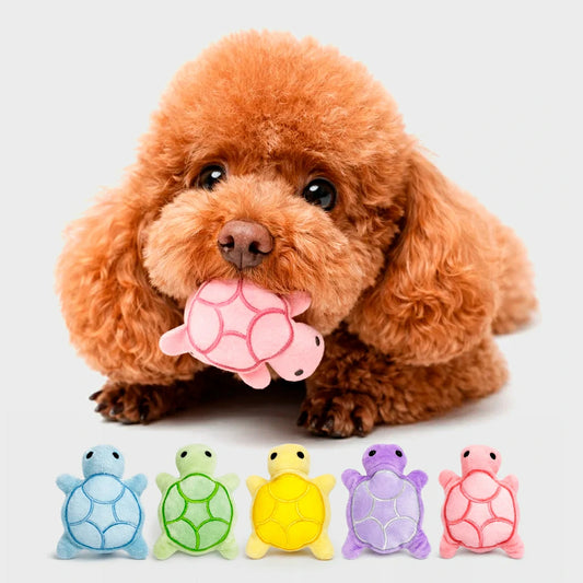 Mini Turtle Plush Chew Toy for Puppies