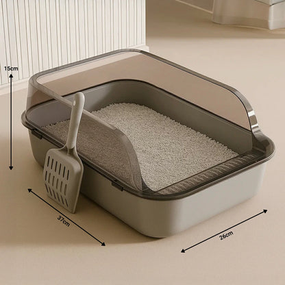 Ultimate Kitty Comfort: Semi-Enclosed Cat Litter Box