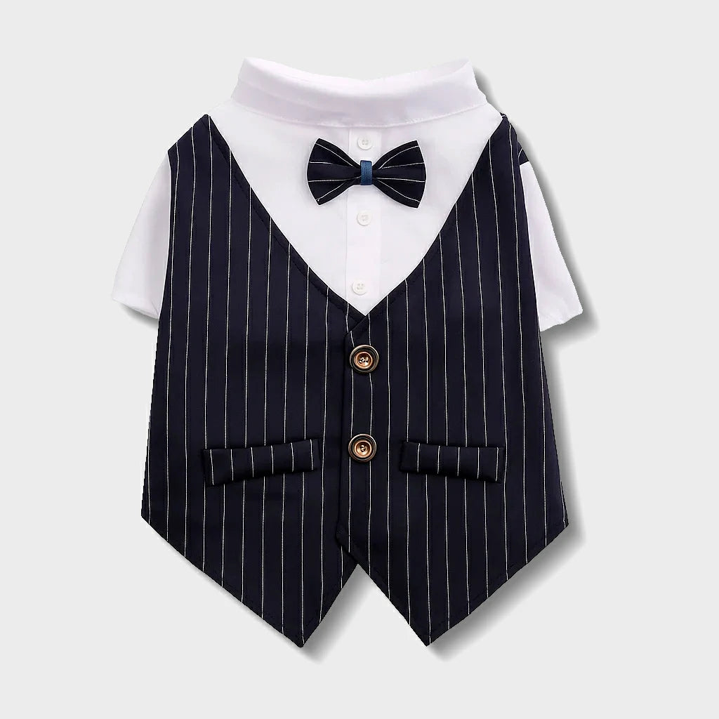 Elegant Dog Tuxedo with Bow Tie for Special Occasions