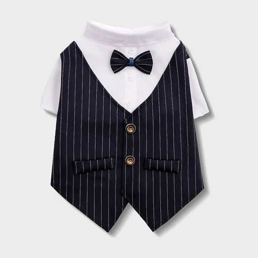 Elegant Dog Tuxedo with Bow Tie for Special Occasions