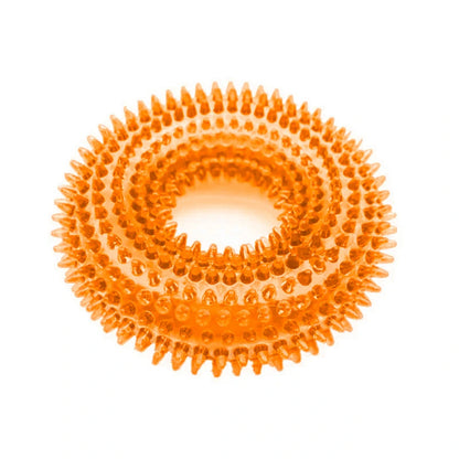 Interactive Squeaky Chew Toy for Dogs - Durable TPR Molar Ring