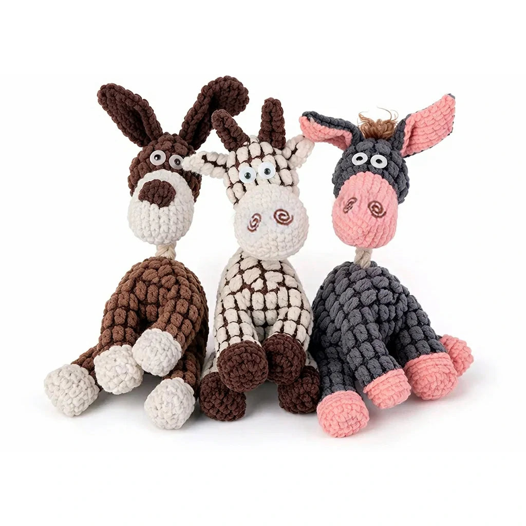 Interactive Plush Donkey Toy for Cats and Dogs