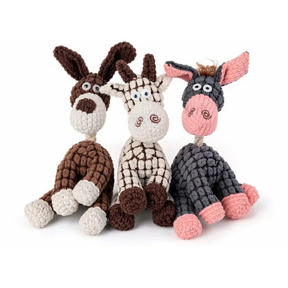 Interactive Plush Donkey Toy for Cats and Dogs