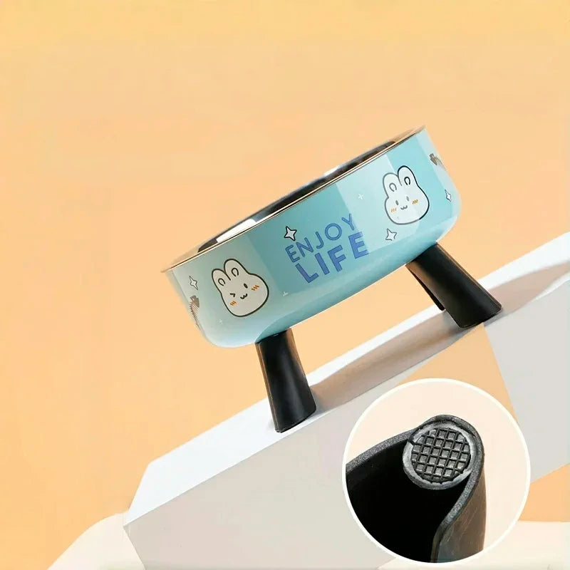 Anti-Tip Stainless Steel Pet Bowl with Non-Slip Base