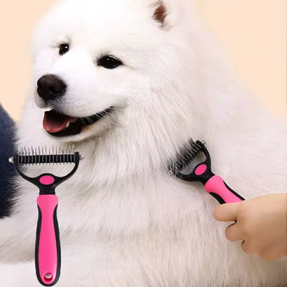 Ultimate Pet Deshedding & Grooming Brush for Dogs & Cats