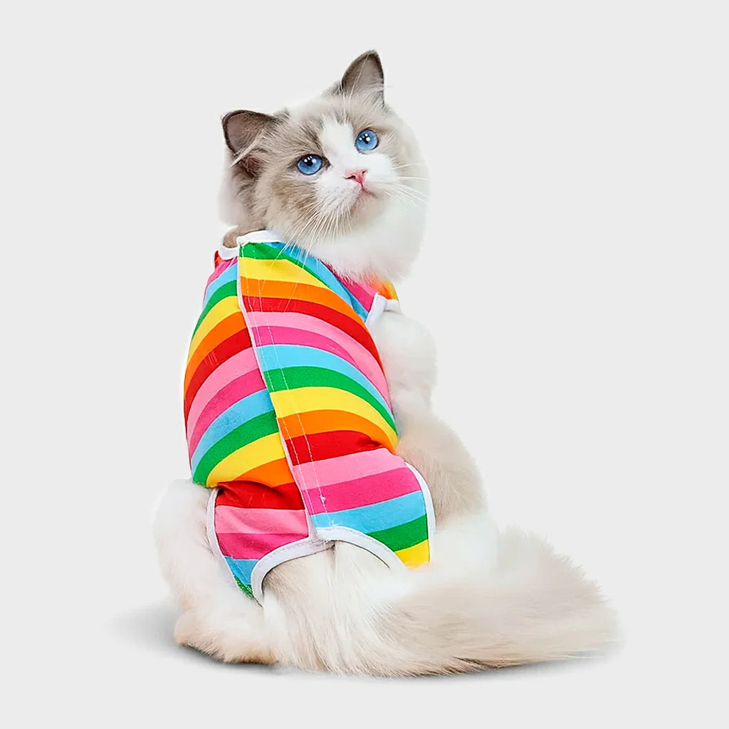 Breathable Anti-Licking Pet Surgery Suit for Cats & Small Dogs