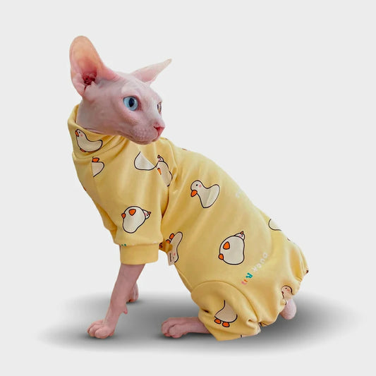 Warm Cotton Turtleneck Sweater for Hairless Cats