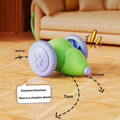 Interactive Rechargeable Cat Toy with Obstacle Avoidance