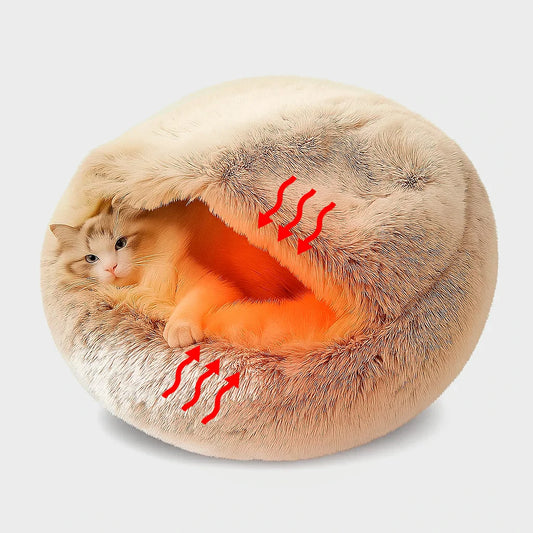 Cozy Plush Pet Bed for Cats and Small Dogs