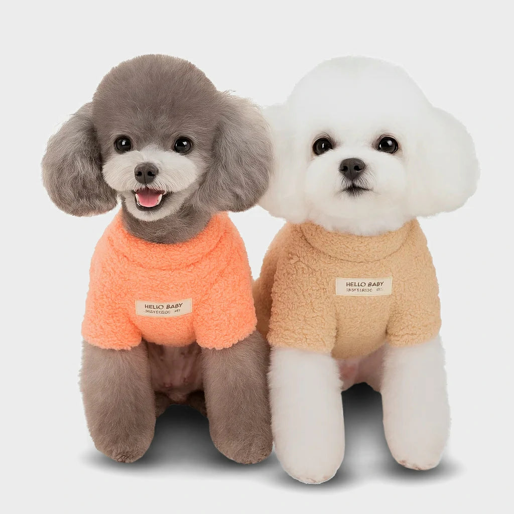 Cozy Winter Plush Sweater for Small & Medium Pets